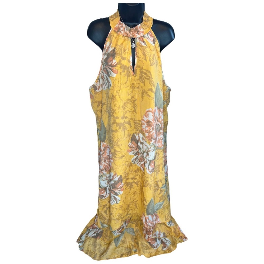 Mlle Gabrielle Yellow Floral Maxi Dress